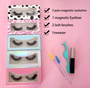 5 Pairs of Magnet Russian Lashes Set