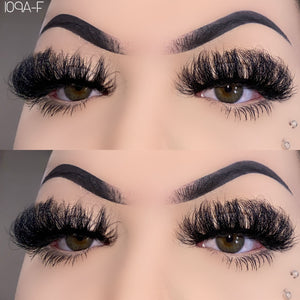 109A-F 25mm Mink Fluffy Russian Lashes