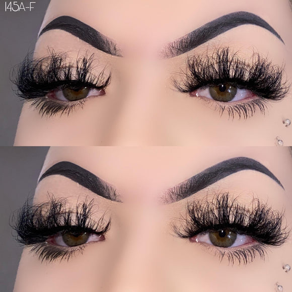 145A-F 25mm Mink Fluffy Russian Lashes