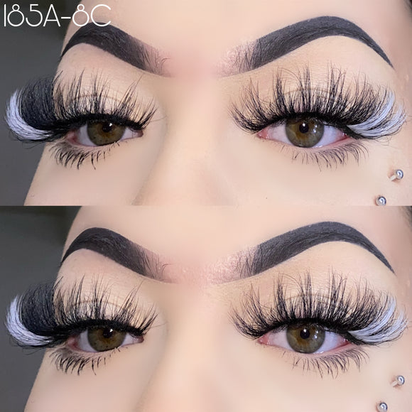 185A-8C Color Mink Lashes 25mm