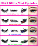 MC10+2 Pink Glitter Mink Lashes 20mm