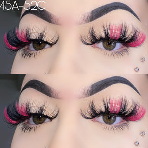 45A-52C Color Mink Lashes 25mm