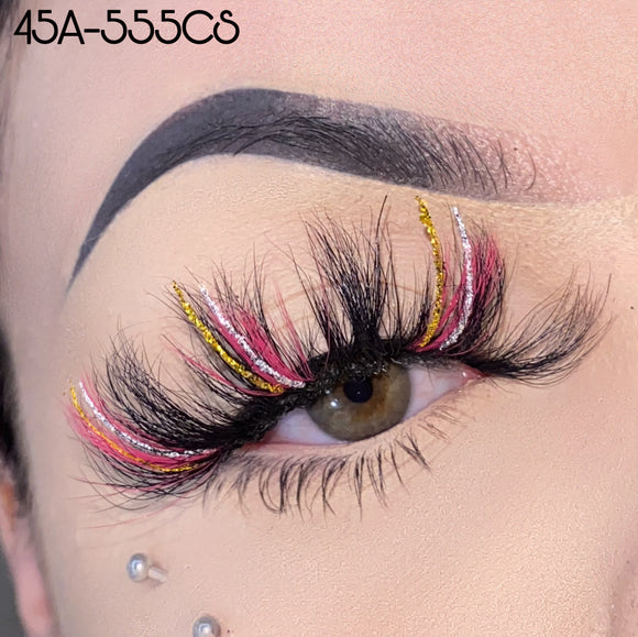 45A-555CS Glitter Mink Lashes 25mm