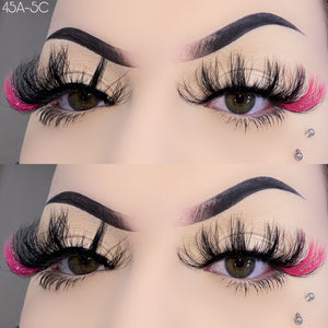 45A-5C  Color Mink Lashes 25mm