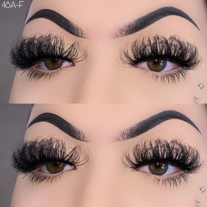 48A-F 25mm Mink Fluffy Russian Lashes