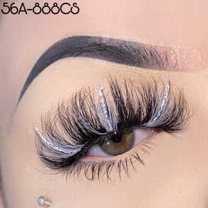 56A-888CS Glitter Mink Lashes 25mm