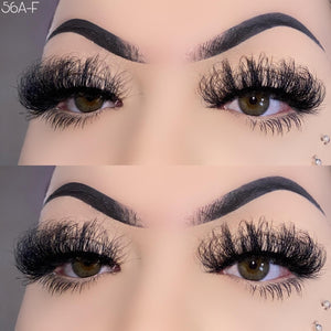 56A-F 25mm Mink Fluffy Russian Lashes