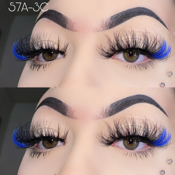 57A-3C Color Mink Lashes 25mm