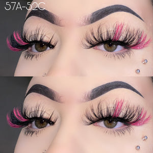 57A-52C Color Mink Lashes 25mm