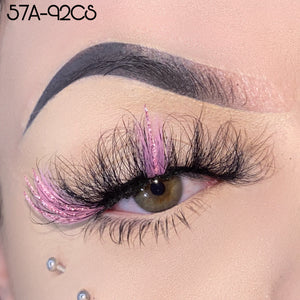 57A-92CS Glitter Mink Lashes 25mm