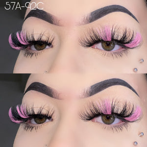 57A-92C Color Mink Lashes 25mm