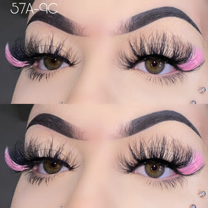 57A-9C Color Mink Lashes 25mm