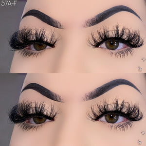 57A-F 25mm Mink Fluffy Russian Lashes