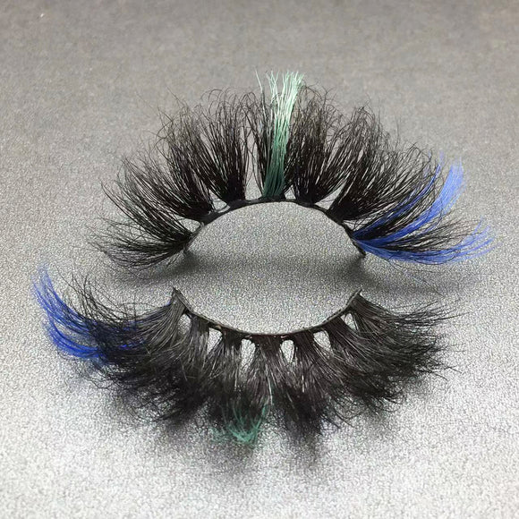 70A-372C Color Mink Lashes 25mm