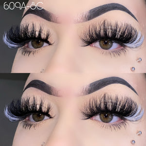 609A-8C Color Mink Lashes 25mm