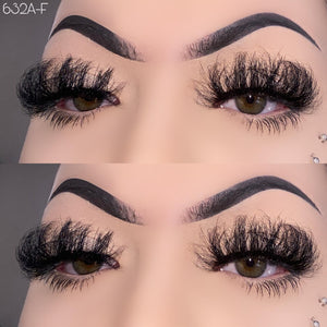 632A-F 25mm Mink Fluffy Russian Lashes