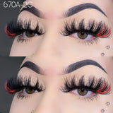 670A-2C Color Mink Lashes 25mm