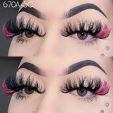 670A-5C Color Mink Lashes 25mm