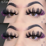 670A-6C Color Mink Lashes 25mm