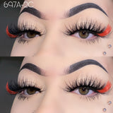 697A-2C Color Mink Lashes 25mm