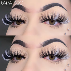 697A-82C Color Mink Lashes 25mm