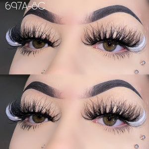 697A-8C Color Mink Lashes 25mm