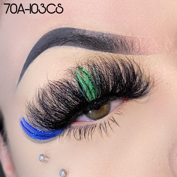 70A-103CS  Glitter Mink Lashes 25mm