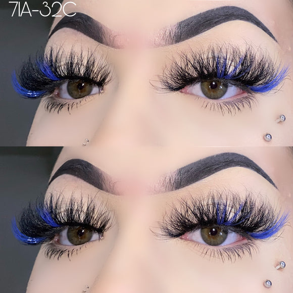 71A-32C Color Mink Lashes 25mm