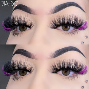 71A-6C Color Mink Lashes 25mm