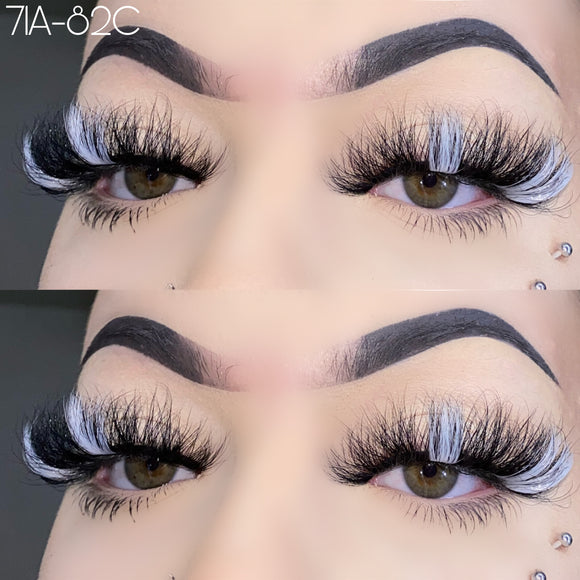 71A-82C Color Mink Lashes 25mm