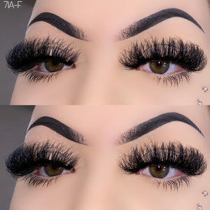 71A-F  25mm Mink Fluffy Russian Lashes