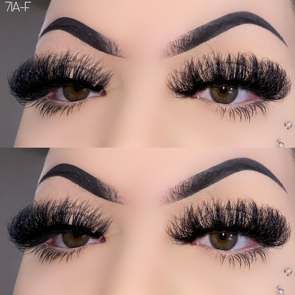 71A-F  25mm Mink Fluffy Russian Lashes