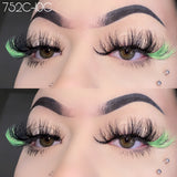 752C-10C Color Mink Lashes 25mm