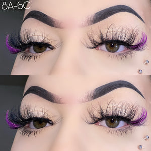 8A-6C Color Mink Lashes 25mm