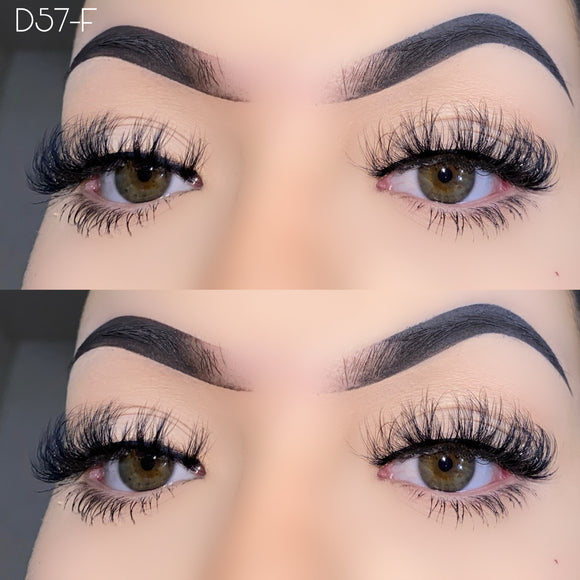 D57-F Fluffy Vegan Lashes 15mm D Styles