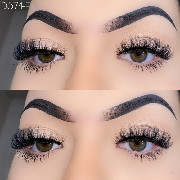 D574-F Fluffy Vegan Lashes 15mm D Styles