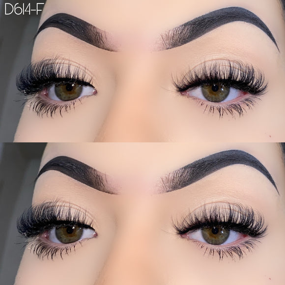 D614-F Fluffy Vegan Lashes 15mm D Styles