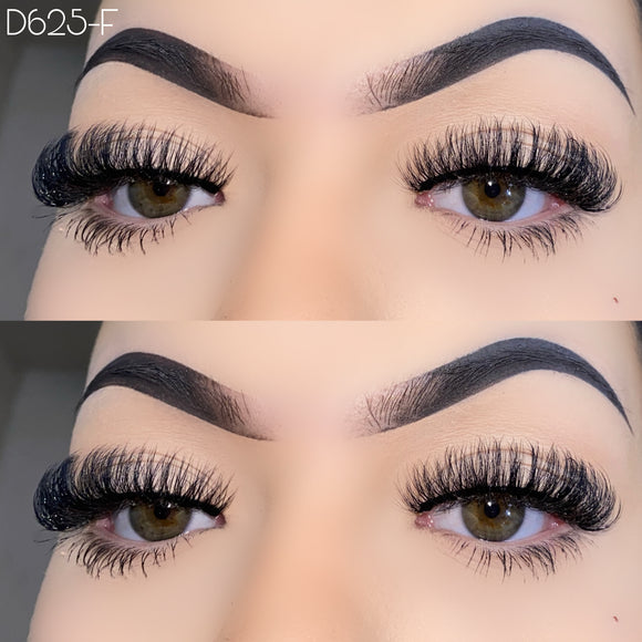 D625-F Fluffy Vegan Lashes 15mm D Styles