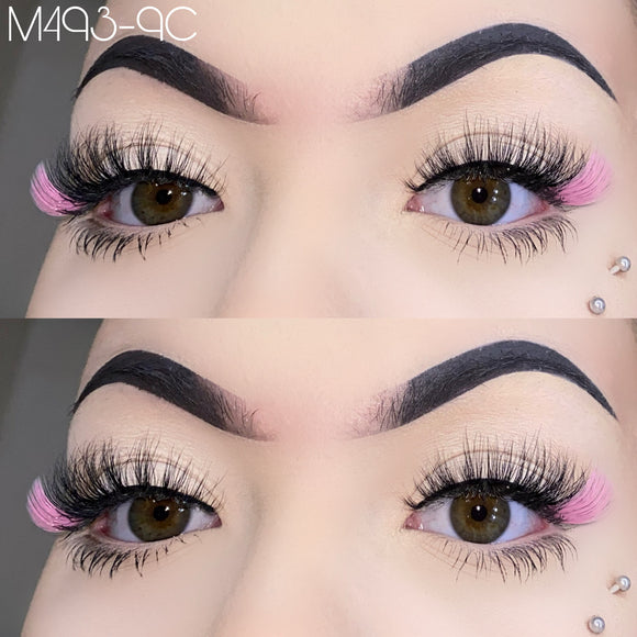 M493-9C  Color Mink Lashes 15mm