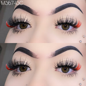 M567-13C  Color Mink Lashes 15mm