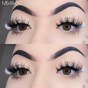 M644-8C  Color Mink Lashes 15mm