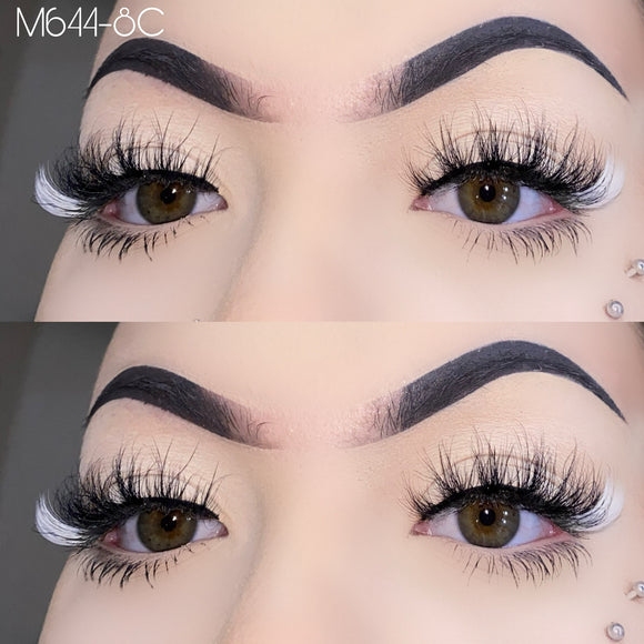 M644-8C  Color Mink Lashes 15mm