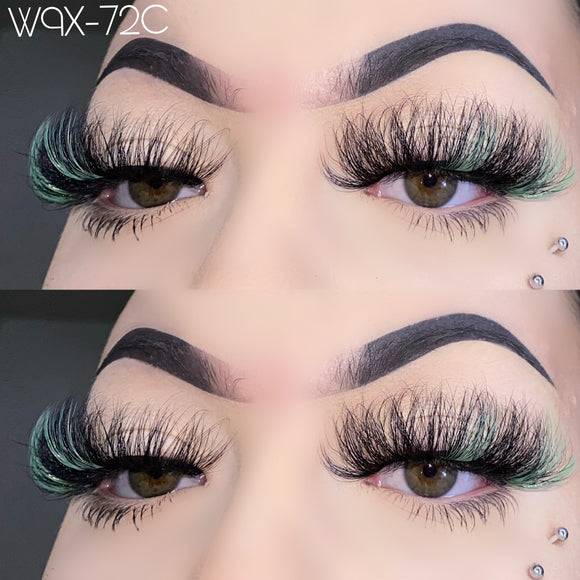 W9X-72C Color Mink Lashes 25mm