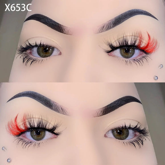 X653C Color Vegan Lashes 15mm